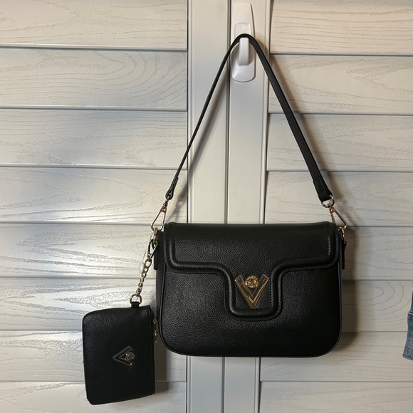 Valentino Orlandi black Crossbody Bag with mini purse - Picture 1 of 9